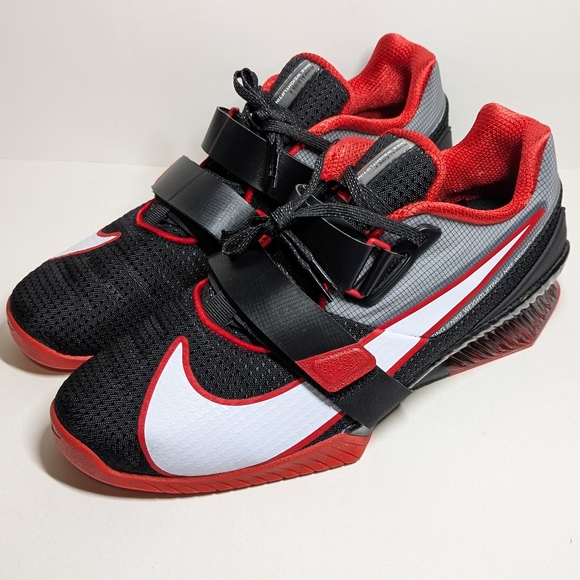 Nike Romaleos 4 Weightlifting Shoes Black Red Mens Size 10 CD3463-003